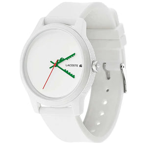 Buy Shop Lacoste 12.12 White Dial White Silicone Strap Watch for Men - 2011069 USA Online