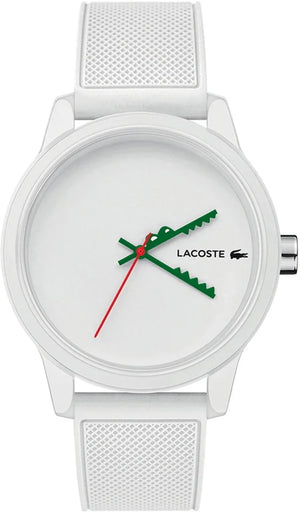 Buy Shop Lacoste 12.12 White Dial White Silicone Strap Watch for Men - 2011069 USA Online