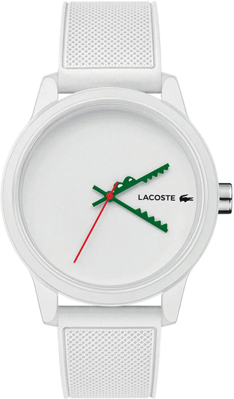 Buy Shop Lacoste 12.12 White Dial White Silicone Strap Watch for Men - 2011069 USA Online