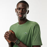 Buy Shop Lacoste Apext Black Dial Black Leather Strap Watch for Men - 2011296 USA Online