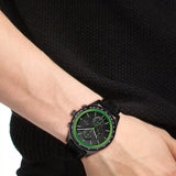 Buy Shop Lacoste Apext Black Dial Black Leather Strap Watch for Men - 2011296 USA Online