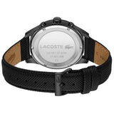 Buy Shop Lacoste Apext Black Dial Black Leather Strap Watch for Men - 2011296 USA Online