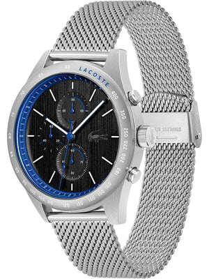Buy Shop Lacoste Apext Black Dial Silver Steel Strap Watch for Men - 2011298 USA Online