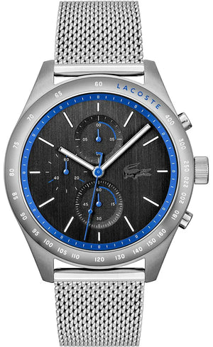 Buy Shop Lacoste Apext Black Dial Silver Steel Strap Watch for Men - 2011298 USA Online