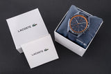 Buy Shop Lacoste Apext Blue Dial Blue Leather Strap Watch for Men - 2011297 USA Online