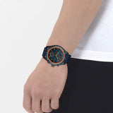 Buy Shop Lacoste Apext Blue Dial Blue Leather Strap Watch for Men - 2011297 USA Online