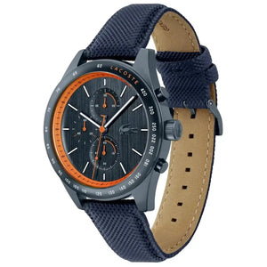 Buy Shop Lacoste Apext Blue Dial Blue Leather Strap Watch for Men - 2011297 USA Online