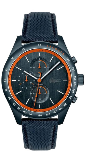 Buy Shop Lacoste Apext Blue Dial Blue Leather Strap Watch for Men - 2011297 USA Online