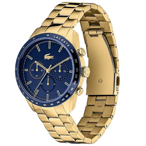 Buy Shop Lacoste Boston Blue Dial Gold Steel Strap Watch for Men - 2011096 USA Online