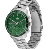 Buy Shop Lacoste Boston Chronograph Green Dial Silver Steel Strap Watch for Men - 2011080 USA Online