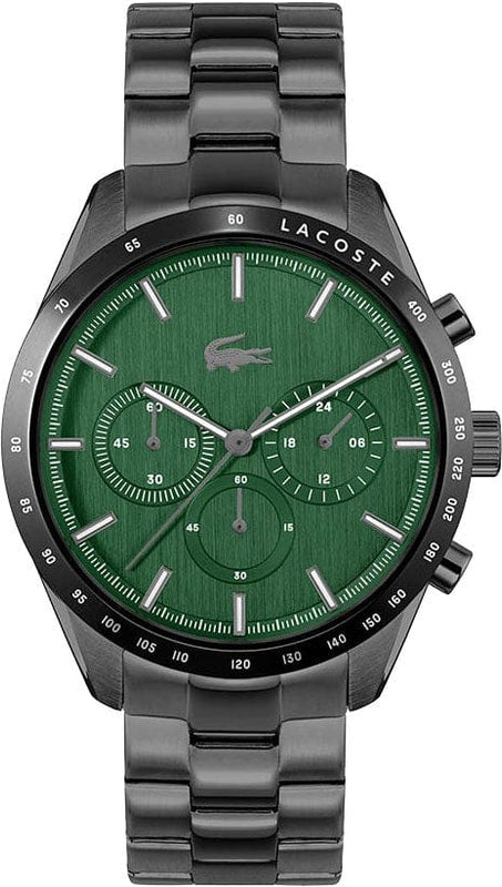Buy Shop Lacoste Boston Green Dial Black Steel Strap Watch for Men - 2011270 USA Online