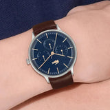 Buy Shop Lacoste Club Blue Dial Brown Leather Strap Watch for Men - 2011227 USA Online