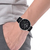 Buy Shop Lacoste Club Multi Watch Black Dial Black Leather Strap Watch for Men - 2011139 USA Online