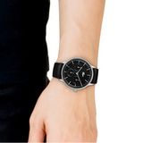 Buy Shop Lacoste Club Multidial Black Dial Black Leather Strap Watch for Men - 2011226 USA Online