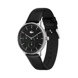 Buy Shop Lacoste Club Multidial Black Dial Black Leather Strap Watch for Men - 2011226 USA Online