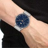 Buy Shop Lacoste Club Multifunction Blue Dial Silver Mesh Strap Watch for Men - 2011228 USA Online