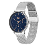 Buy Shop Lacoste Club Multifunction Blue Dial Silver Mesh Strap Watch for Men - 2011228 USA Online