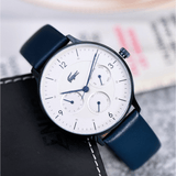 Buy Shop Lacoste Club White Dial Blue Leather Strap Watch for Men - 2011140 USA Online