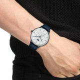 Buy Shop Lacoste Club White Dial Blue Leather Strap Watch for Men - 2011140 USA Online