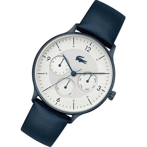 Buy Shop Lacoste Club White Dial Blue Leather Strap Watch for Men - 2011140 USA Online