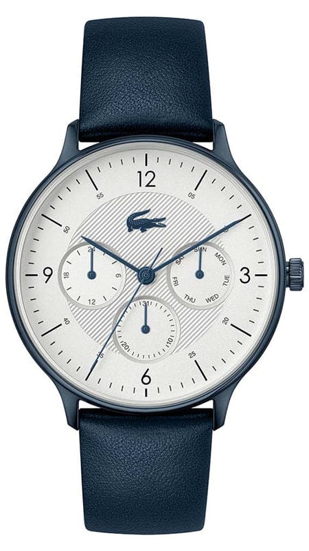Buy Shop Lacoste Club White Dial Blue Leather Strap Watch for Men - 2011140 USA Online