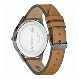 Buy Shop Lacoste Continental Black Dial Brown Leather Strap Watch for Men - 2011021 USA Online