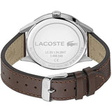 Buy Shop Lacoste Continental Blue Dial Brown Leather Strap Watch for Men - 2011040 USA Online
