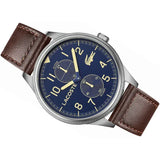 Buy Shop Lacoste Continental Blue Dial Brown Leather Strap Watch for Men - 2011040 USA Online