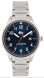 Buy Shop Lacoste Continental Blue Dial Silver Steel Strap Watch for Men - 2011022 USA Online