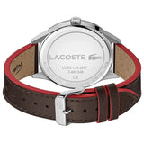Buy Shop Lacoste Continental Gray Dial Brown Leather Strap Watch for Men - 2011020 USA Online