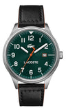 Buy Shop Lacoste Continental Green Dial Black Leather Strap Watch for Men - 2011019 USA Online