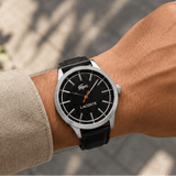 Buy Shop Lacoste Edmonton Black Dial Black Leather Strap Watch for Men - 2010888 USA Online