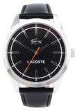 Buy Shop Lacoste Edmonton Black Dial Black Leather Strap Watch for Men - 2010888 USA Online