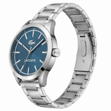Buy Shop Lacoste Edmonton Blue Dial Silver Steel Strap Watch for Men - 2010924 USA Online