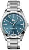 Buy Shop Lacoste Edmonton Blue Dial Silver Steel Strap Watch for Men - 2010924 USA Online