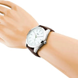 Buy Shop Lacoste Edmonton White Dial Brown Leather Strap Watch for Men - 2010893 USA Online