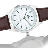 Buy Shop Lacoste Edmonton White Dial Brown Leather Strap Watch for Men - 2010893 USA Online