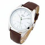 Buy Shop Lacoste Edmonton White Dial Brown Leather Strap Watch for Men - 2010893 USA Online