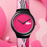 Buy Shop Lacoste Goa Pink Dial Two Tone Silicon Strap Watch for Women - 2020115 USA Online