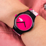 Buy Shop Lacoste Goa Pink Dial Two Tone Silicon Strap Watch for Women - 2020115 USA Online