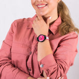 Buy Shop Lacoste Goa Pink Dial Two Tone Silicon Strap Watch for Women - 2020115 USA Online