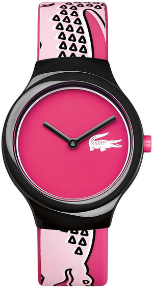 Buy Shop Lacoste Goa Pink Dial Two Tone Silicon Strap Watch for Women - 2020115 USA Online