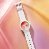 Buy Shop Lacoste Goa Two Tone Dial White Silicon Strap Watch for Women - 2020107 USA Online