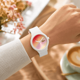 Buy Shop Lacoste Goa Two Tone Dial White Silicon Strap Watch for Women - 2020107 USA Online