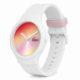 Buy Shop Lacoste Goa Two Tone Dial White Silicon Strap Watch for Women - 2020107 USA Online