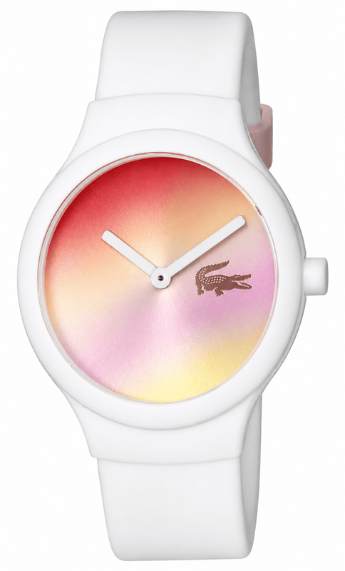 Buy Shop Lacoste Goa Two Tone Dial White Silicon Strap Watch for Women - 2020107 USA Online