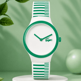 Buy Shop Lacoste Goa White Dial Two Tone Silicon Strap Watch for Kids - 2020117 USA Online