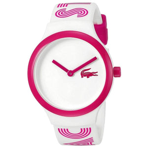 Buy Shop Lacoste Goa White Dial Two Tone Silicone Strap Watch for Woman - 2020106 USA Online