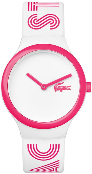 Buy Shop Lacoste Goa White Dial Two Tone Silicone Strap Watch for Woman - 2020106 USA Online