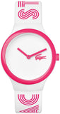 Buy Shop Lacoste Goa White Dial Two Tone Silicone Strap Watch for Woman - 2020106 USA Online